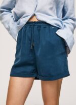 océano pantalones cortos de corte paper bag Pepe Jeans 06X4507 mujer - Imagen 3