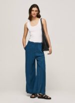 océano pantalones paper bag anchos Pepe Jeans 06X4302 mujer