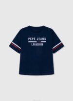 océano playera boxy con logo estampado Pepe Jeans 06X41448 chica