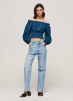 océano top corto de popelina de algodón Pepe Jeans 06X4360 mujer - Imagen 2