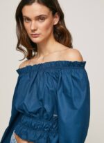 océano top corto de popelina de algodón Pepe Jeans 06X4360 mujer - Imagen 3