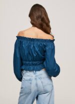 océano top corto de popelina de algodón Pepe Jeans 06X4360 mujer - Imagen 4