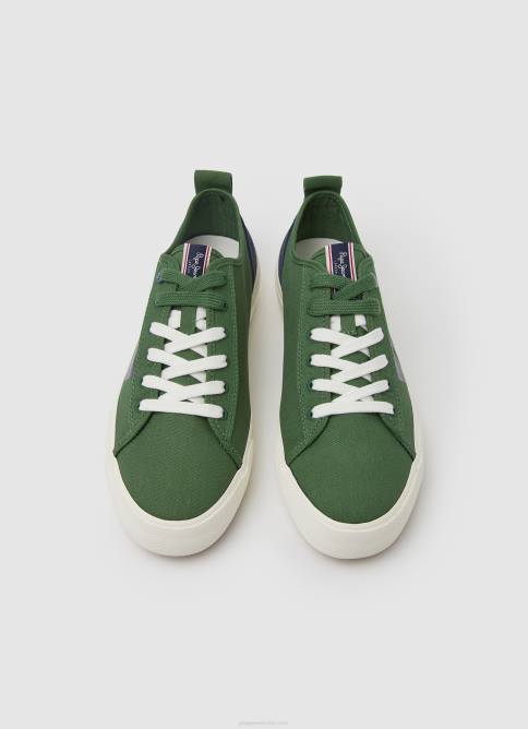 oliva militar tenis vulcanizados con bandera allen Pepe Jeans 06X41205 hombres - Imagen 2