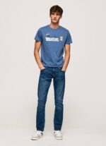 ozzy camiseta de algodón con logo de pinceles Pepe Jeans 06X4929 hombres - Imagen 2