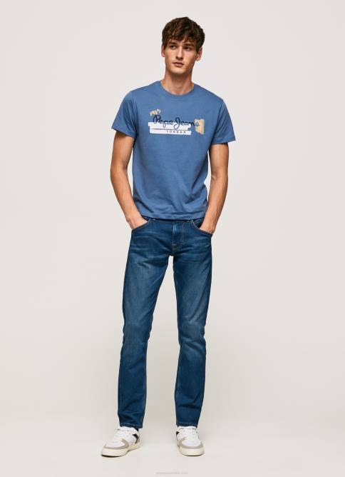 ozzy camiseta de algodón con logo de pinceles Pepe Jeans 06X4929 hombres - Imagen 2