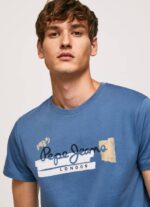 ozzy camiseta de algodón con logo de pinceles Pepe Jeans 06X4929 hombres - Imagen 3