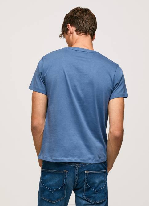 ozzy camiseta de algodón con logo de pinceles Pepe Jeans 06X4929 hombres - Imagen 4