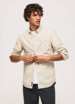 piedra camisa regular fit de popelín de algodón Pepe Jeans 06X41042 hombres