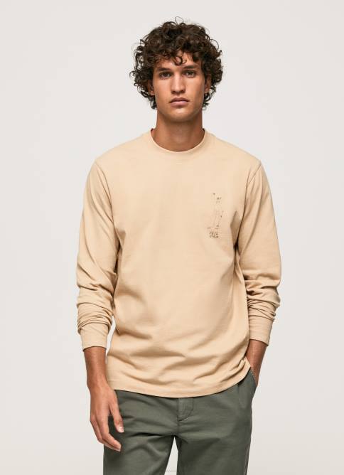 piedra camiseta de manga larga de algodón Pepe Jeans 06X4913 hombres - Imagen 2