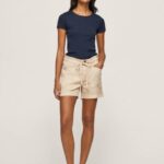 piedra pantalones cortos con cintura ajustable Pepe Jeans 06X4525 mujer