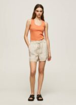 piedra pantalones cortos de lino con bolsa de papel Pepe Jeans 06X4490 mujer