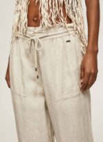 piedra pantalones palazzo de lino Pepe Jeans 06X4301 mujer - Imagen 3