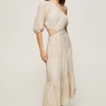 piedra vestido asimétrico de lino pua Pepe Jeans 06X4202 mujer