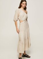 piedra vestido asimétrico de lino pua Pepe Jeans 06X4202 mujer