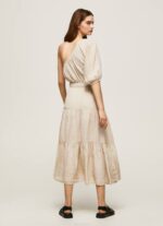 piedra vestido asimétrico de lino pua Pepe Jeans 06X4202 mujer - Imagen 4