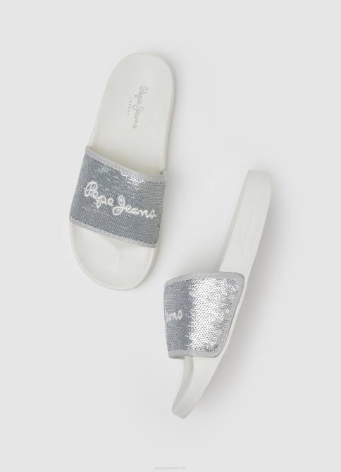 plata perla Chanclas de playa Slider Sweet Pepe Jeans 06X4694 mujer - Imagen 2