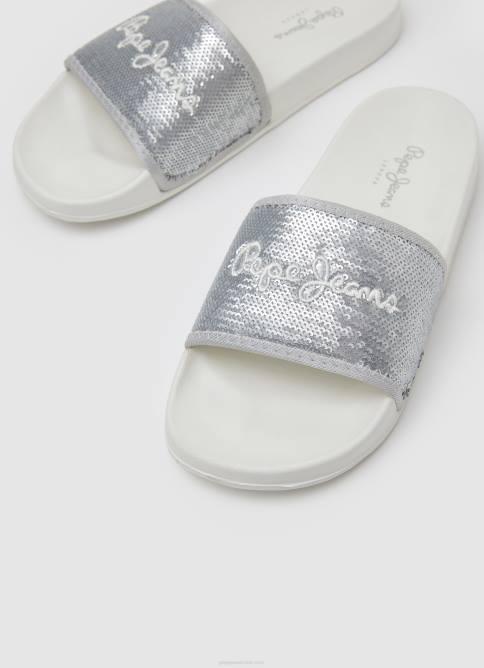 plata perla Chanclas de playa Slider Sweet Pepe Jeans 06X4694 mujer - Imagen 3