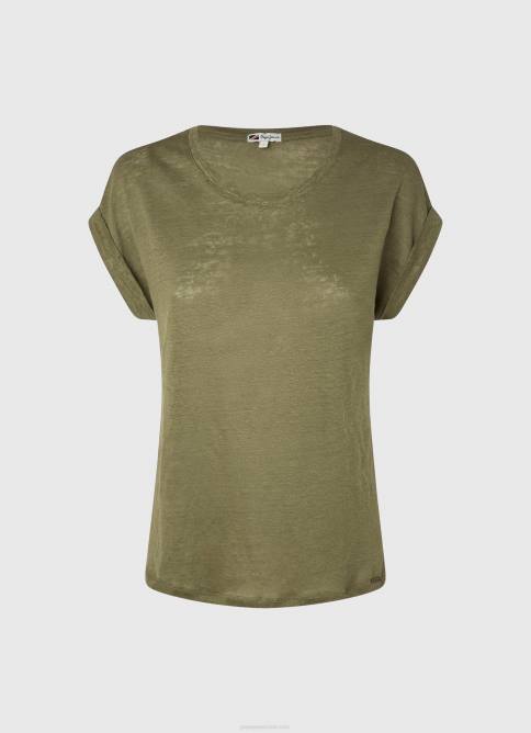 rango camiseta de lino con manga sisa Pepe Jeans 06X4439 mujer - Imagen 5