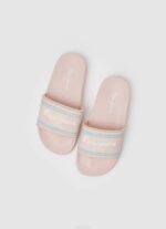 Rosa claro chanclas de playa con logo deslizante Pepe Jeans 06X41347 chica - Imagen 2