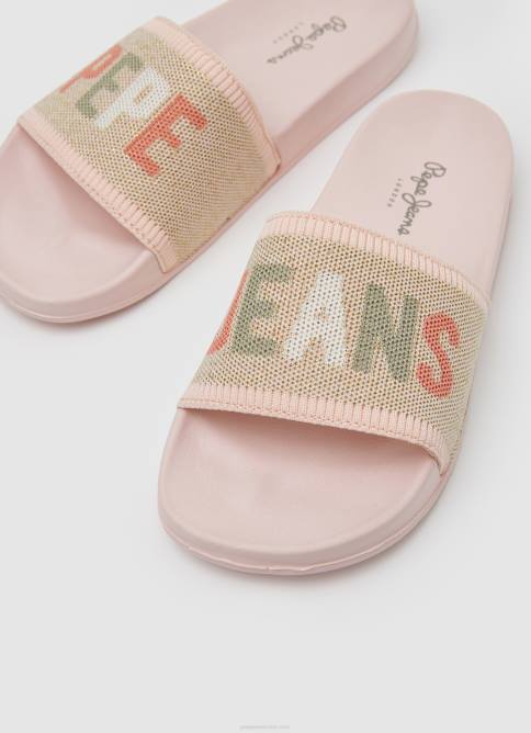 Rosa claro chanclas de playa de punto con deslizador Pepe Jeans 06X4693 mujer - Imagen 3