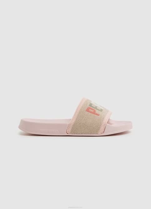 Rosa claro chanclas de playa de punto con deslizador Pepe Jeans 06X4693 mujer - Imagen 1