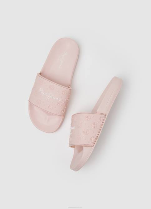 Rosa claro chanclas de playa slider lisas Pepe Jeans 06X4689 mujer - Imagen 2