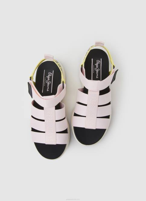 Rosa claro sandalias de punto venus trek Pepe Jeans 06X4685 mujer - Imagen 2