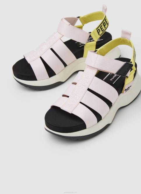 Rosa claro sandalias de punto venus trek Pepe Jeans 06X4685 mujer - Imagen 3
