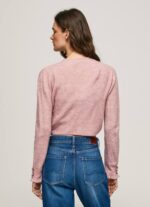 rosa nublado cárdigan con cuello en V calado Pepe Jeans 06X4248 mujer - Imagen 3