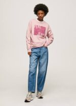 rosa nublado jersey de algodón con logo Pepe Jeans 06X4285 mujer - Imagen 2
