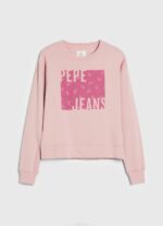 rosa nublado jersey de algodón con logo Pepe Jeans 06X4285 mujer - Imagen 5