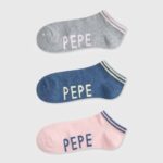 Rosa palido pack de 3 calcetines sandi Pepe Jeans 06X4555 mujer
