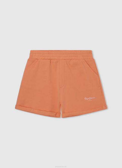 Rosa suave shorts de algodón con cintura elástica Pepe Jeans 06X41500 chica - Imagen 3