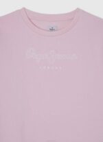 Rosa suave suéter con logo estampado Pepe Jeans 06X41416 chica - Imagen 3