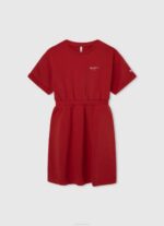 Rosa suave vestido corto con rayas degradadas Pepe Jeans 06X41392 chica - Imagen 4
