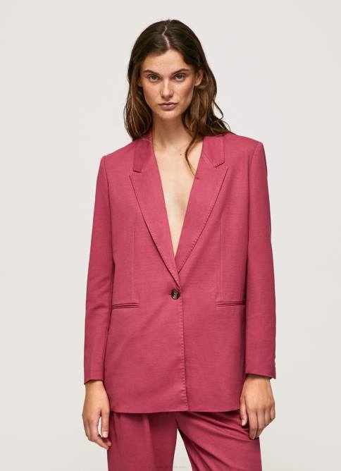 rubor_oscuro_blazer_liso_con_hombreras_pepe_jeans_06x4112_mujer.jpg rubor oscuro blazer liso con hombreras Pepe Jeans 06X4112 mujer - Imagen 1