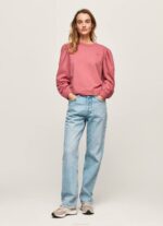 rubor oscuro suéter con logo bordado Pepe Jeans 06X4278 mujer - Imagen 2