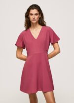 rubor oscuro vestido corto con cuello en v Pepe Jeans 06X4196 mujer - Imagen 2