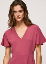 rubor oscuro vestido corto con cuello en v Pepe Jeans 06X4196 mujer - Imagen 3