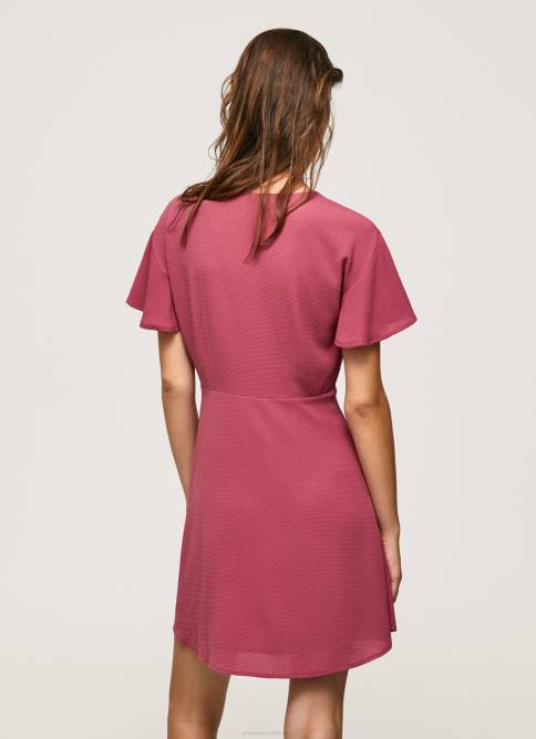 rubor oscuro vestido corto con cuello en v Pepe Jeans 06X4196 mujer - Imagen 4