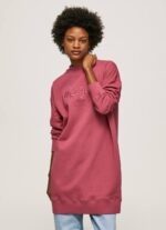 rubor oscuro vestido estilo jersey corto con logo Pepe Jeans 06X4205 mujer - Imagen 2