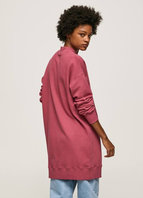 rubor oscuro vestido estilo jersey corto con logo Pepe Jeans 06X4205 mujer - Imagen 4
