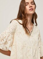 suero de la leche vestido padma con detalles calados Pepe Jeans 06X4152 mujer - Imagen 3