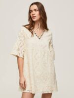 suero de la leche vestido padma con detalles calados Pepe Jeans 06X4152 mujer - Imagen 5