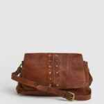 tabaco bolso de hombro de cuero Pepe Jeans 06X4746 mujer