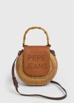 tabaco bolso de mano de mimbre hecho a mano Pepe Jeans 06X4716 mujer - Imagen 2