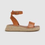 tabaco sandalias kate con cuña grabada Pepe Jeans 06X4677 mujer