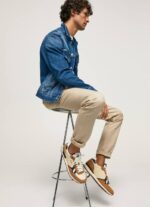tabaco zapatillas brit combinadas Pepe Jeans 06X41179 hombres