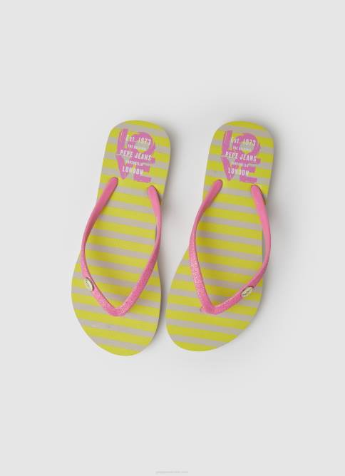verde ácido Chanclas de playa Rake Love Pepe Jeans 06X4705 mujer - Imagen 2