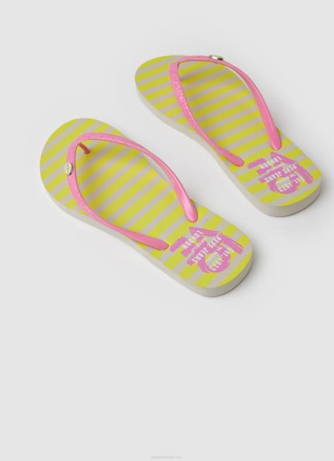 verde ácido Chanclas de playa Rake Love Pepe Jeans 06X4705 mujer - Imagen 4